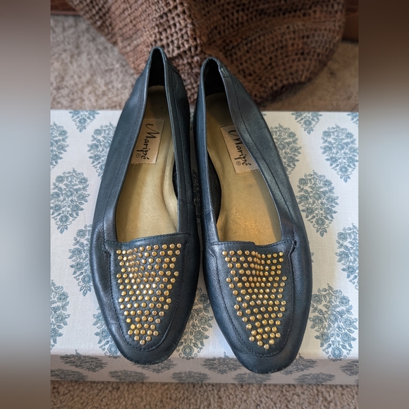 Maripe- Brown and Gold Ankle Boots with Studded Toe - Picture 1 of 9